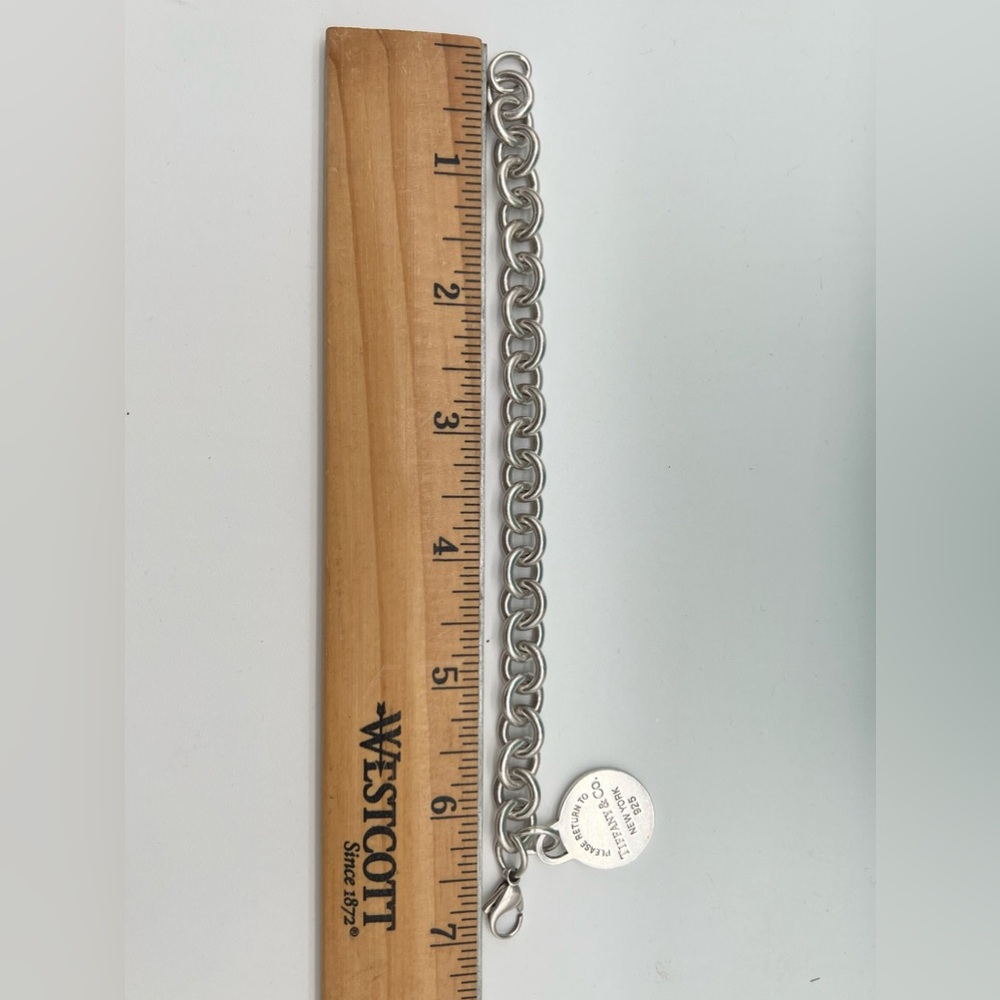🔴Authentic TIFFANY & CO Sterling Silver RTT Round Tag Charm Bracelet🔴 - Picture 9 of 9
